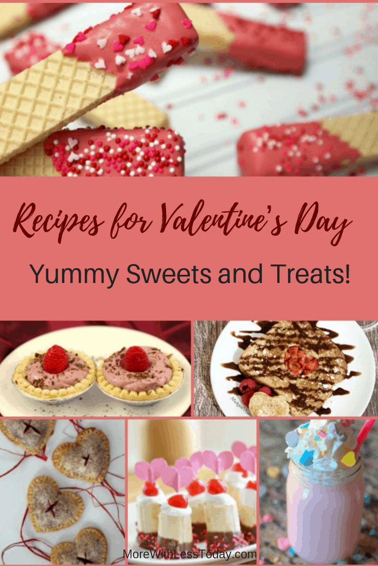 collage of Valentine's Day dessert recipes