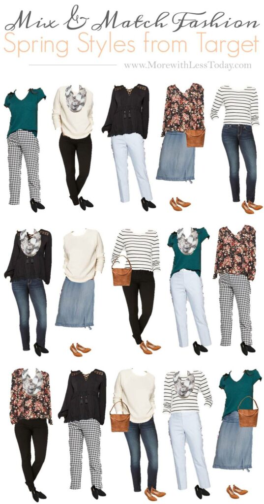 collage of Target fashion for women