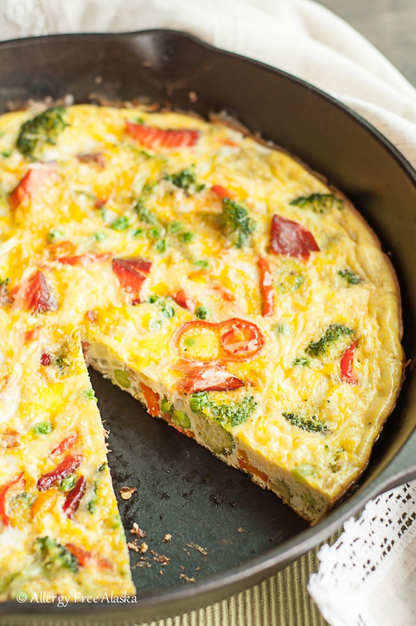Smoked Salmon and Veggie Frittata recipe by Allergy Free Alaska