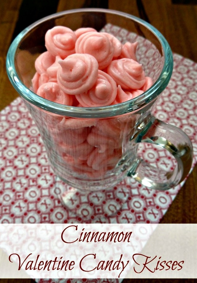 Cinnamon Valentine Candy Kisses - Easy Meringue Cookies recipe