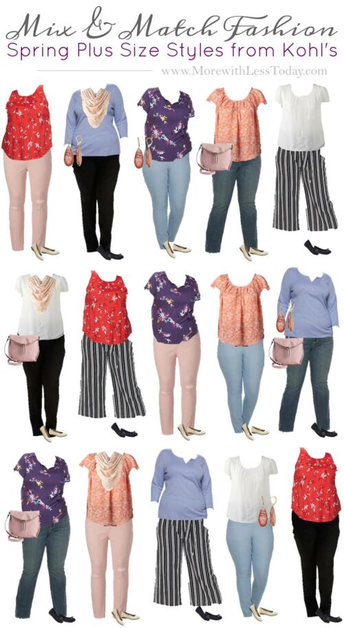 Kohl's Plus Size Capsule Wardrobe for Spring - More With Less Today