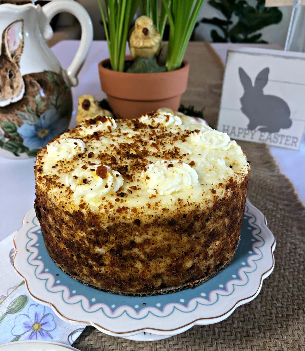 photo of two-layer carrot cake from Omaha Steaks