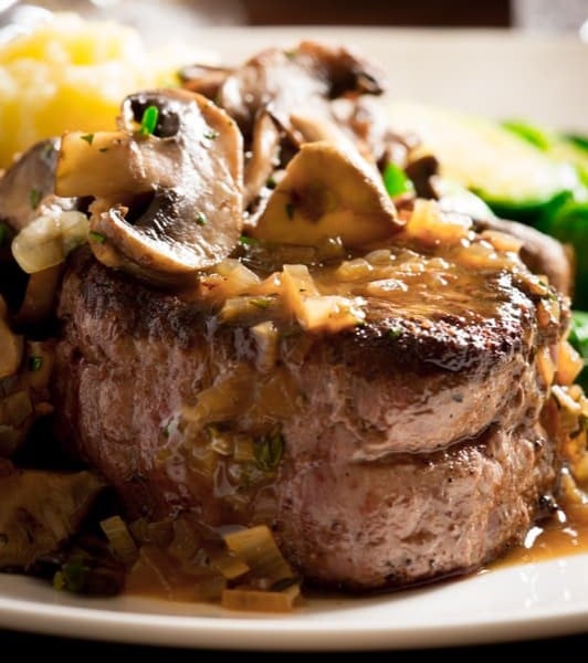 Big Sexy Steaks with Tarragon Mushrooms- By Healthy Seasonal Recipes