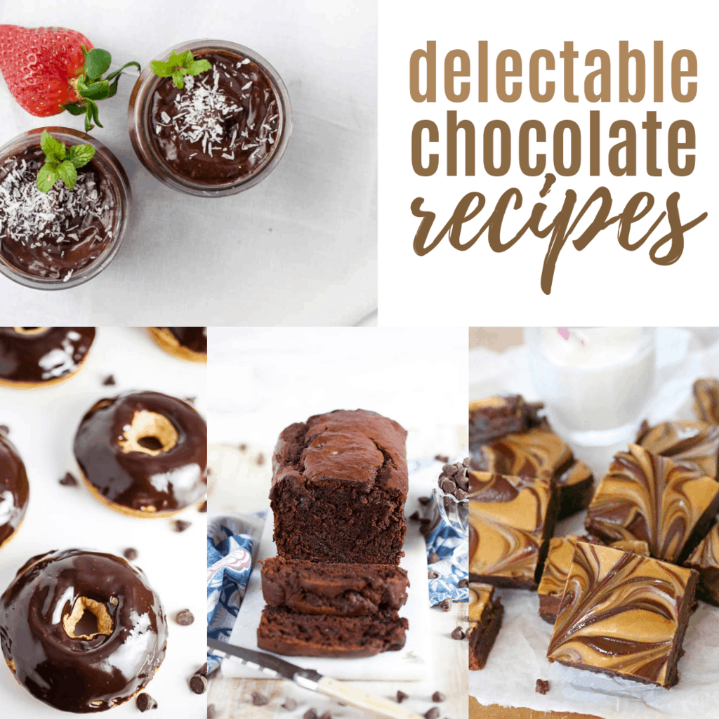 collage photo of chocolate dessert recipes