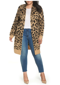 Long Leopard Jacquard Cardigan