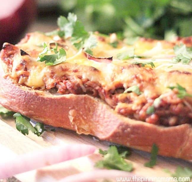 BBQ Chicken French Bread Pizza  by The Pinning Mama