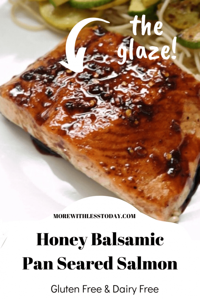 Honey Balsamic Salmon recipe with a delicious easy to make glaze