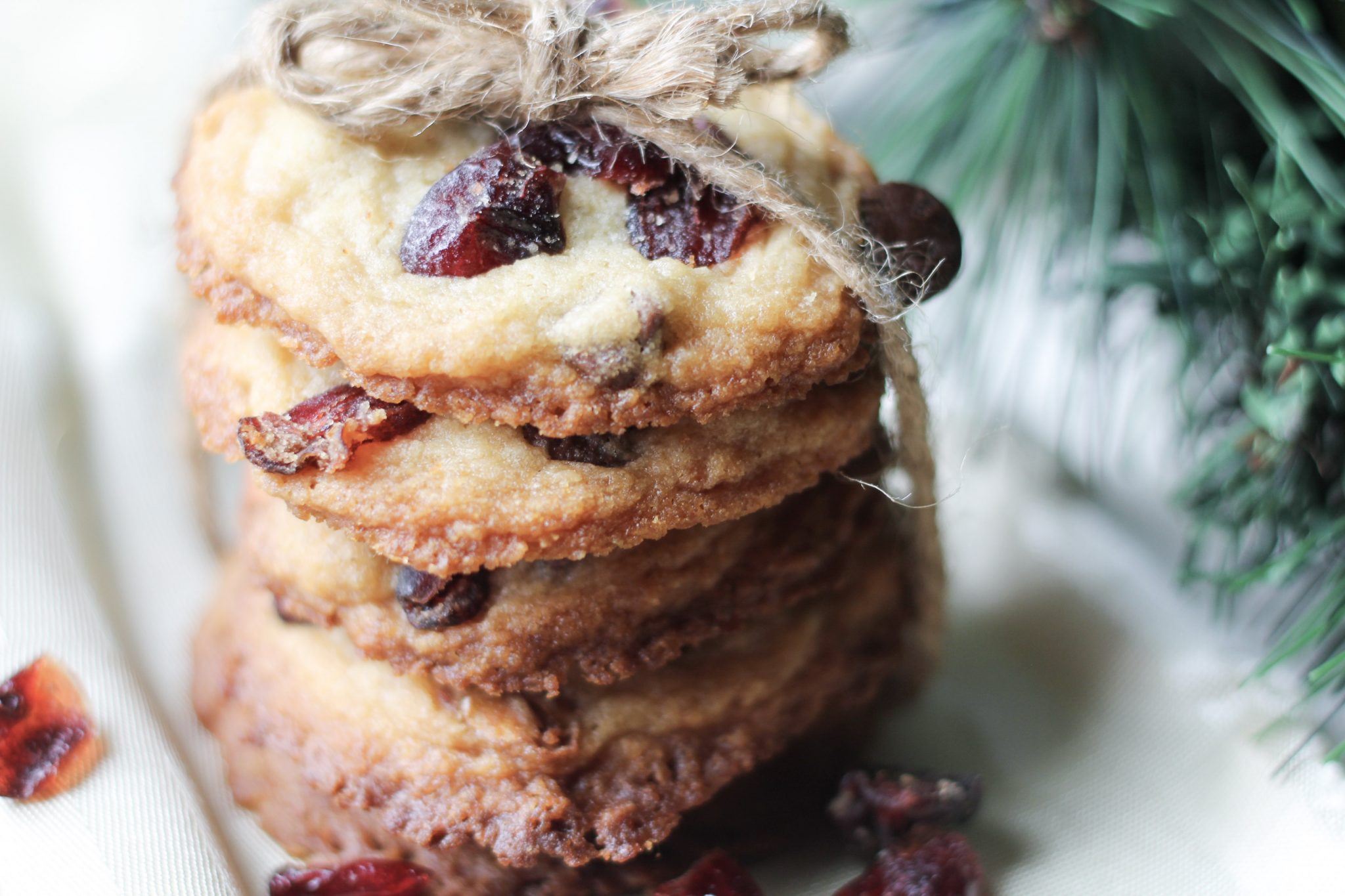 Cranberry and Almond cookies photo to give as gifts