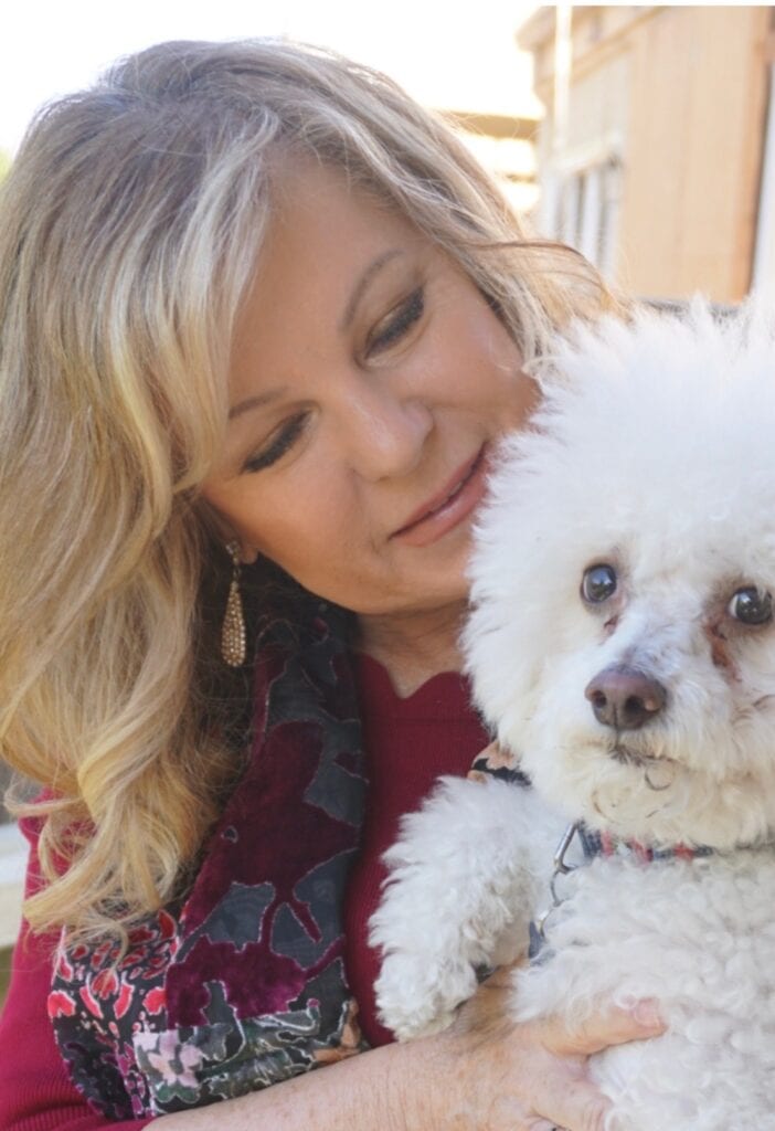 Lori Felix with Buddy the Rescue Dog
