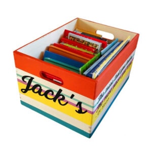 Painted Wooden Personalised Custom Book Storage