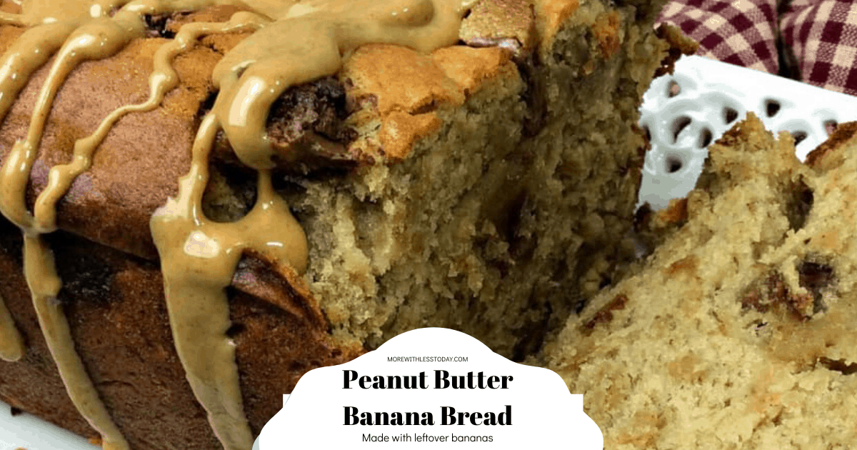 Yummy Peanut Butter Banana Bread Recipe for Leftover Bananas