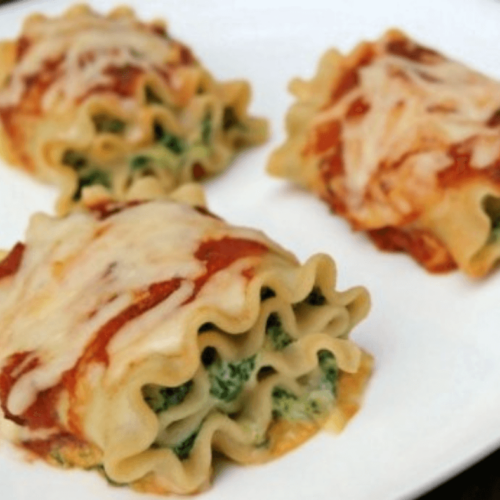 Spinach Lasagna Roll Ups