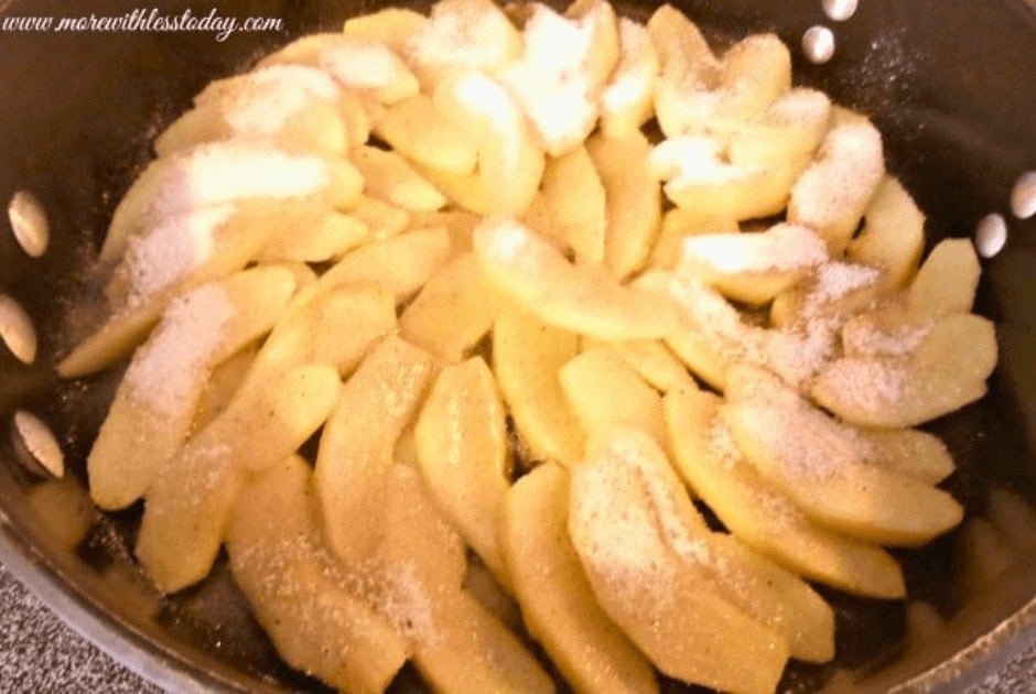Making the Recipe for German Apple Pancakes