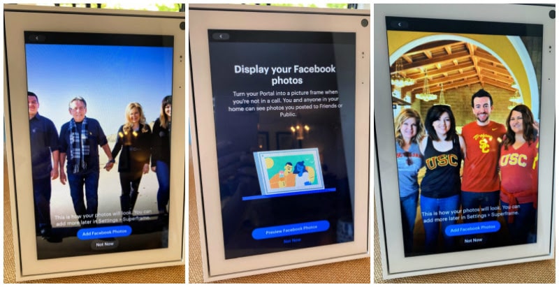 displaying Facebook photos with Facebook Portal 