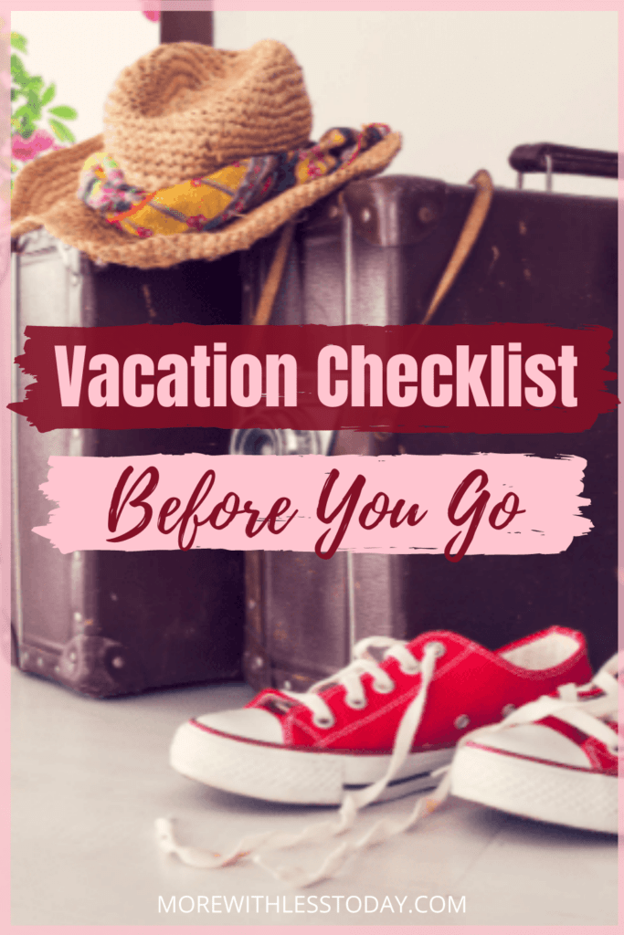 Vacation Checklist Before You Go