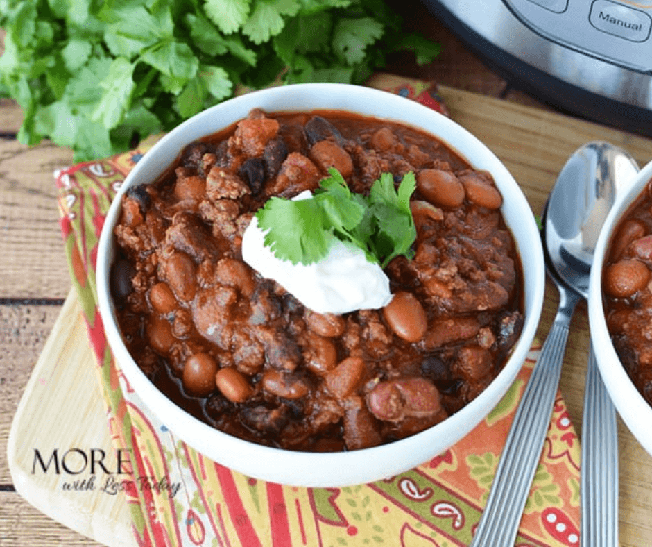 A delicious bowl of Instant Pot Chili