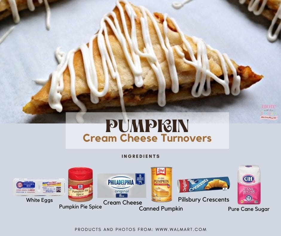 Pumpkin Cream Cheese Turnovers with Pillsbury Crescents