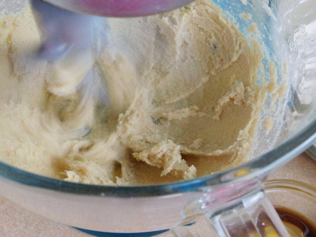 mixing batter for Apple Oatmeal Cookies