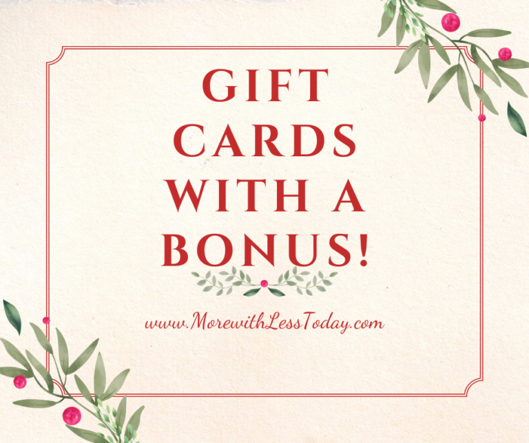 Gift Cards with a Bonus 2020 Edition