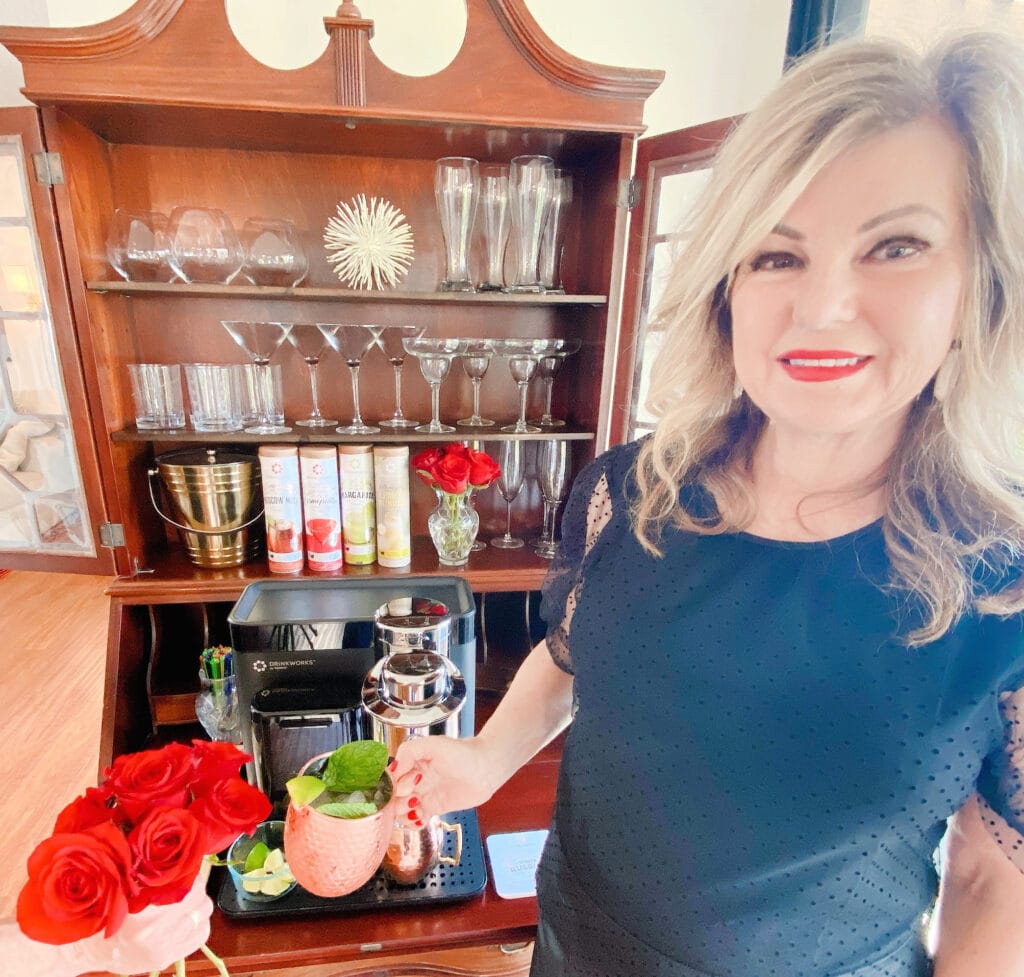 Lori Felix on a date night at home with Drinkworks by Keurig