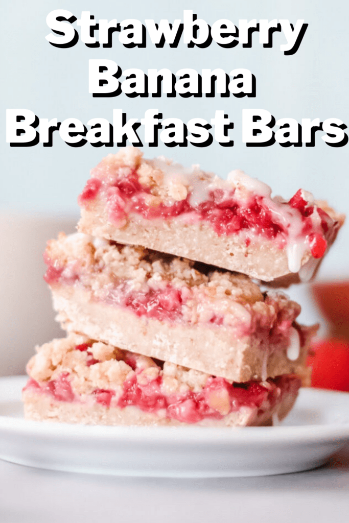 Strawberry Banana Breakfast Bars &#8211; Easy Recipe and Freezer Friendly!