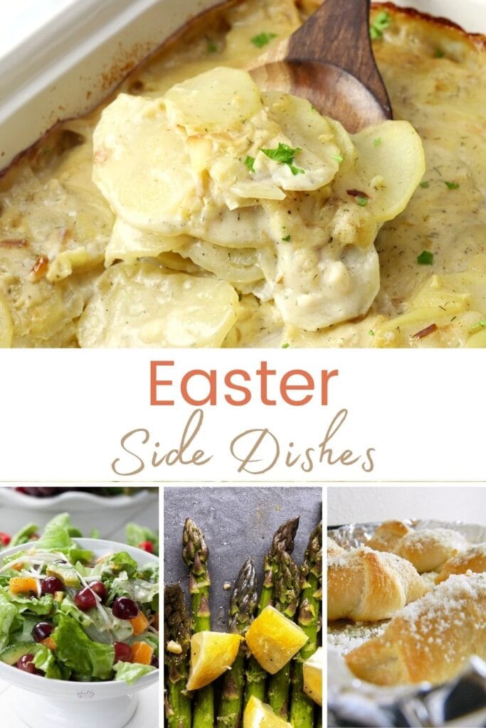 new Easter side dishes collage of recipe ideas