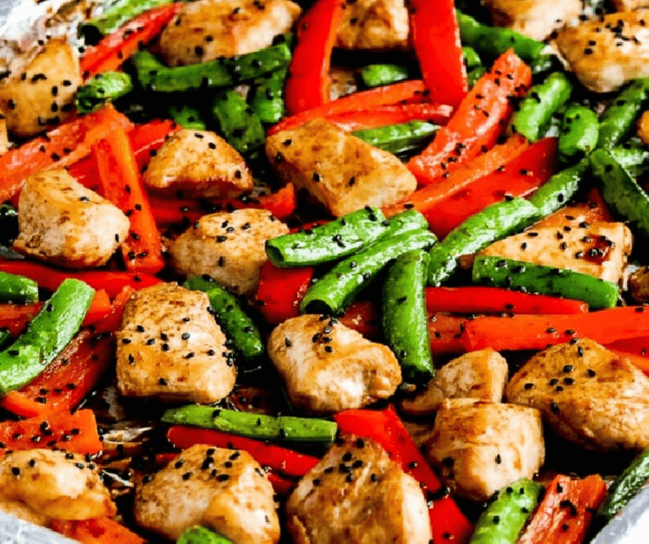 Low-Carb Chicken Stir-Fry Sheet Pan Meal