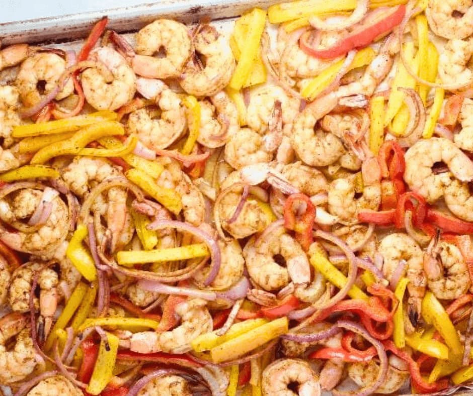 Sheet Pan Shrimp Fajitas