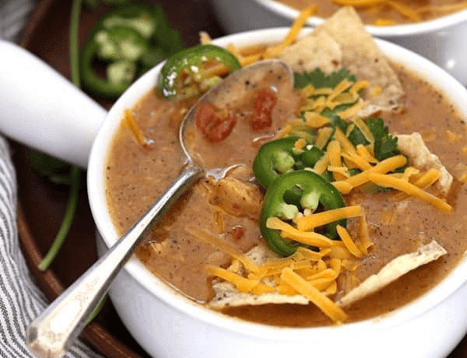 Slow Cooker King Ranch Chicken Soup