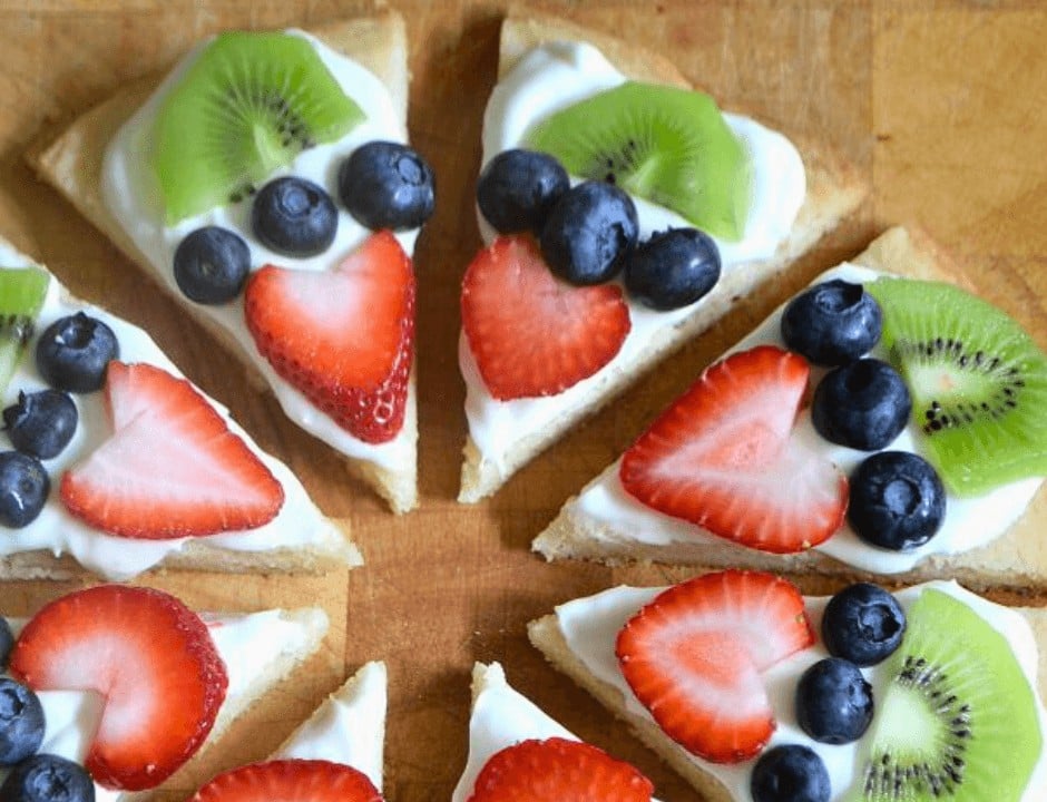 Fruit Pizza Cookie Slices
