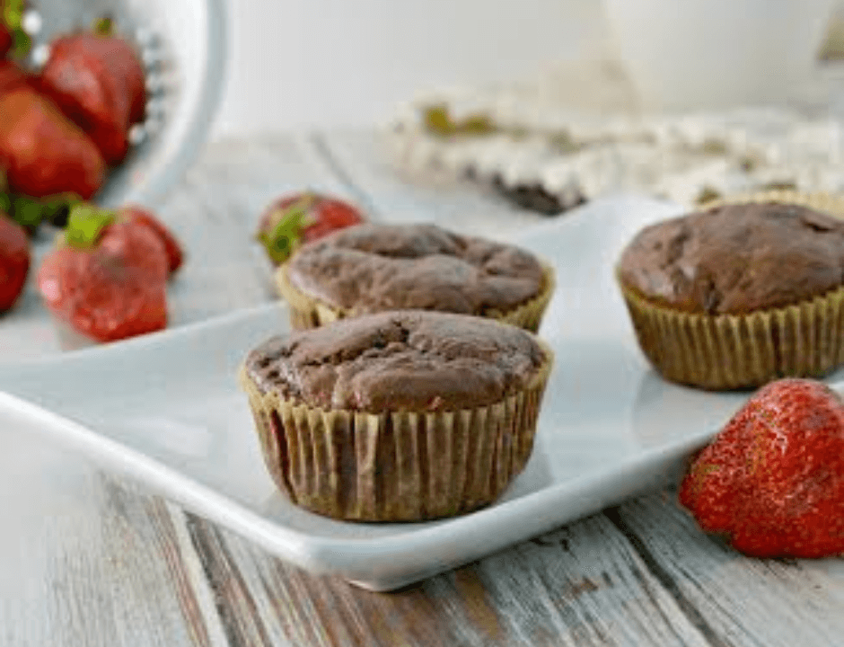 Chocolate Strawberry Muffins