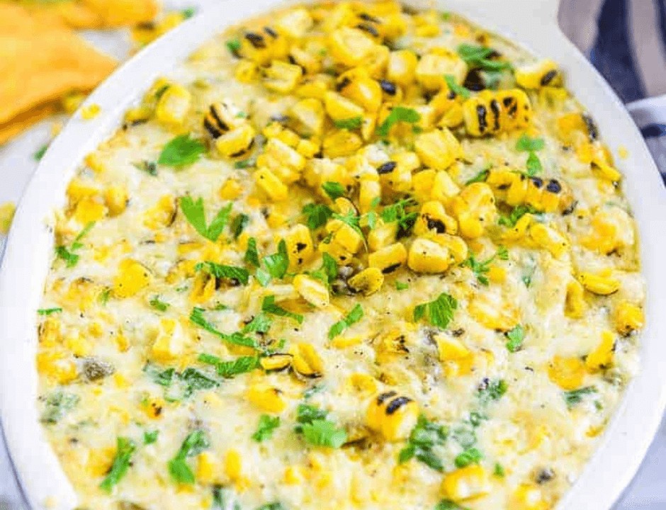 Hot and Cheesy Mexican Corn Dip