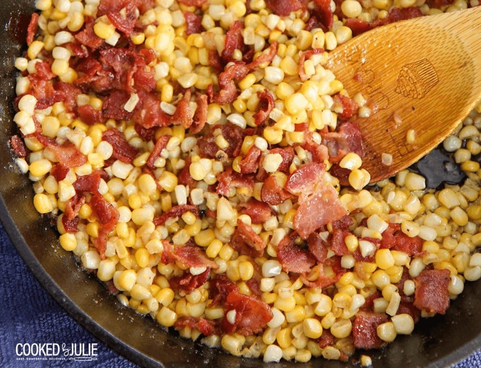 Southern Fried Corn with Bacon