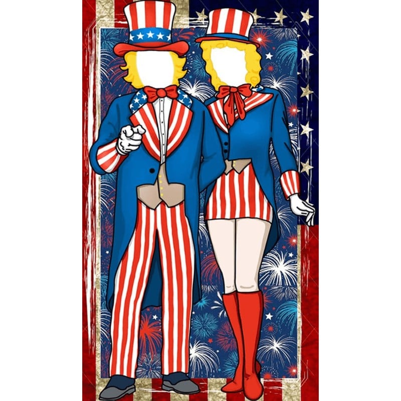 Uncle Sam Photo Door Banner Backdrop Props - 4th of July Home Decorating Ideas