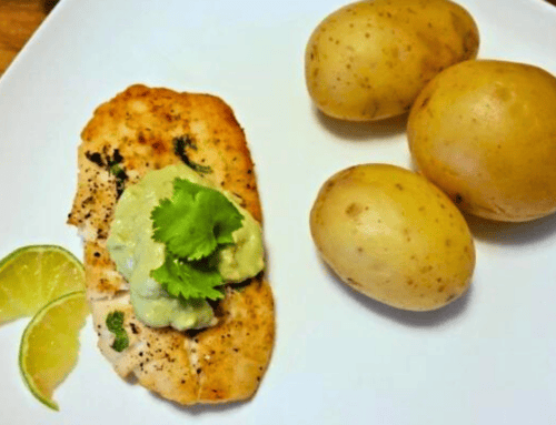Broiled Alaskan Rockfish with Avocado Lime Sauce