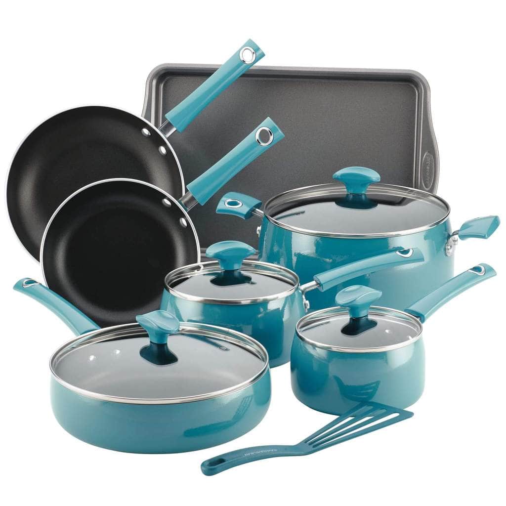 Porcelain Enamel 12-Piece Nonstock Cookware Set Rachael Ray