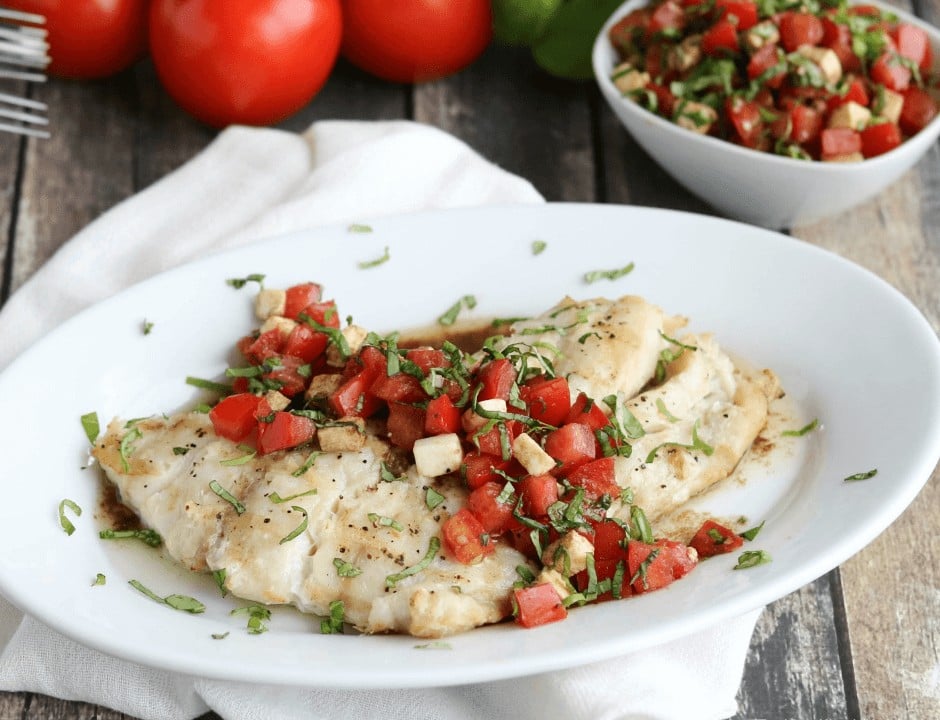 Caprese Grilled Fish - Grilled Seafood Recipes