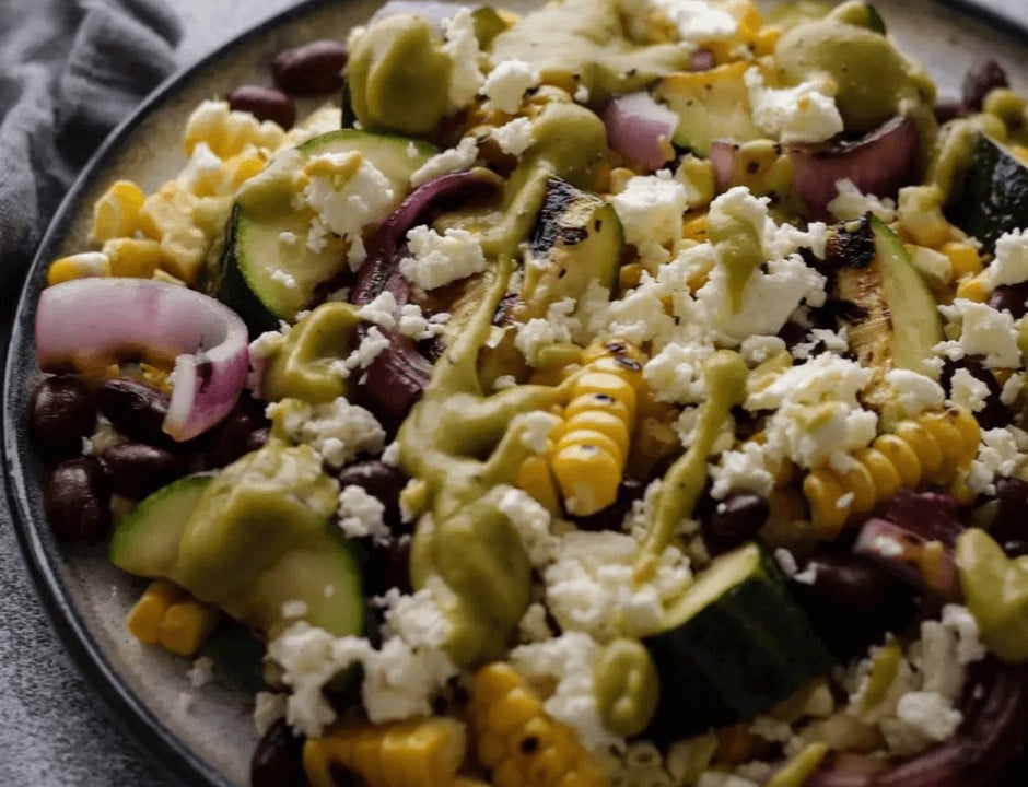 Corn and Black Bean Salad with Zucchini