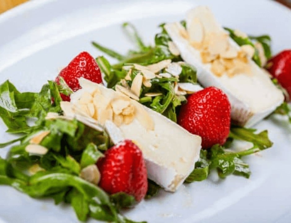 Dandelion Salad With Strawberries