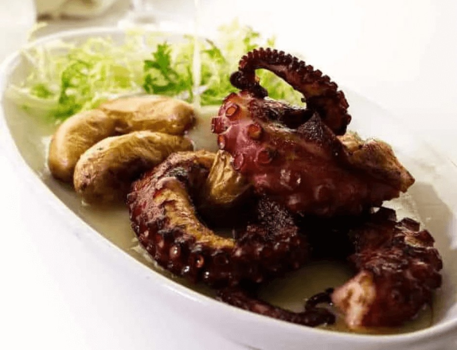 Grilled Octopus with Roasted Potatoes - Grilled Seafood Recipes.