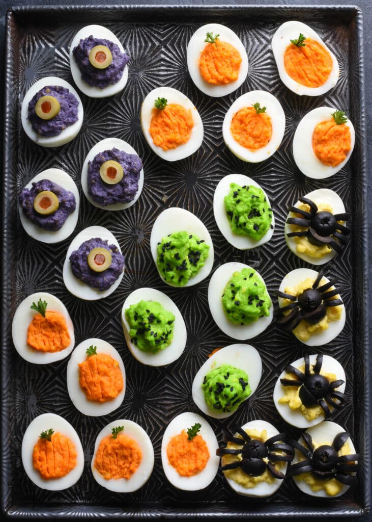 Halloween Party Treats - Halloween Deviled Eggs