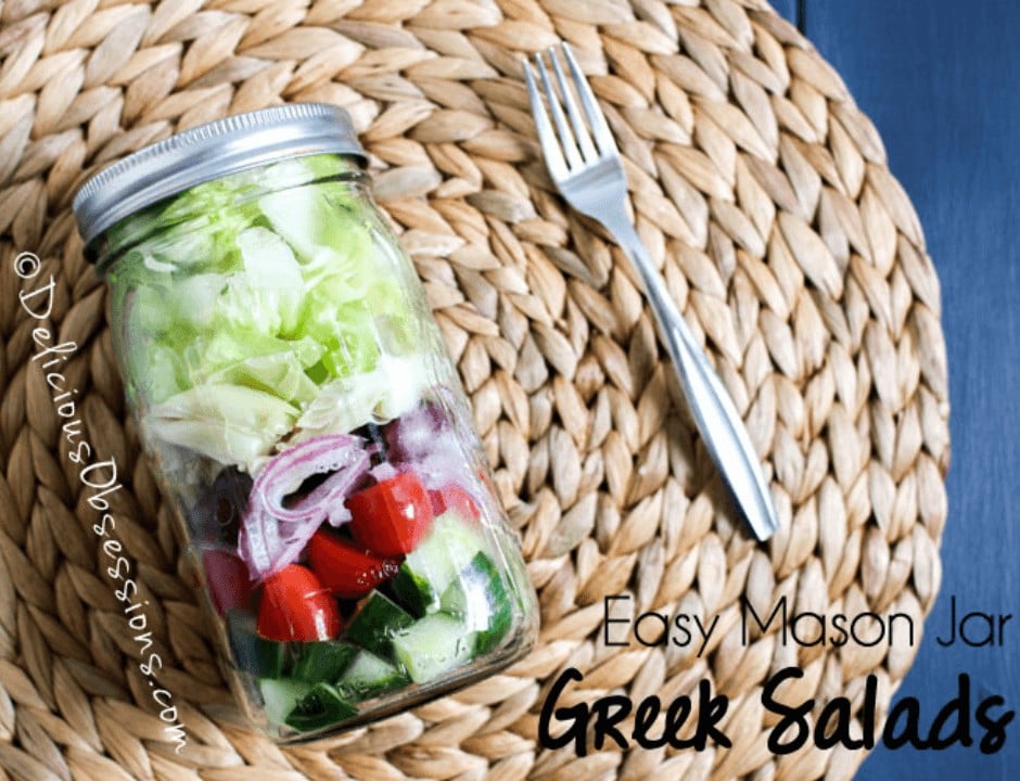 Mason Jar Greek Salad