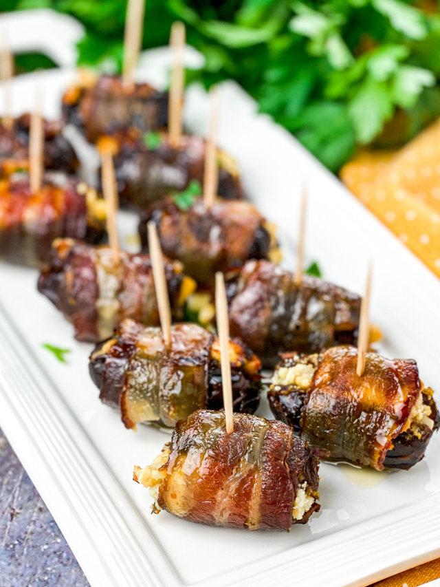 Bacon-Wrapped Stuffed Dates Recipe
