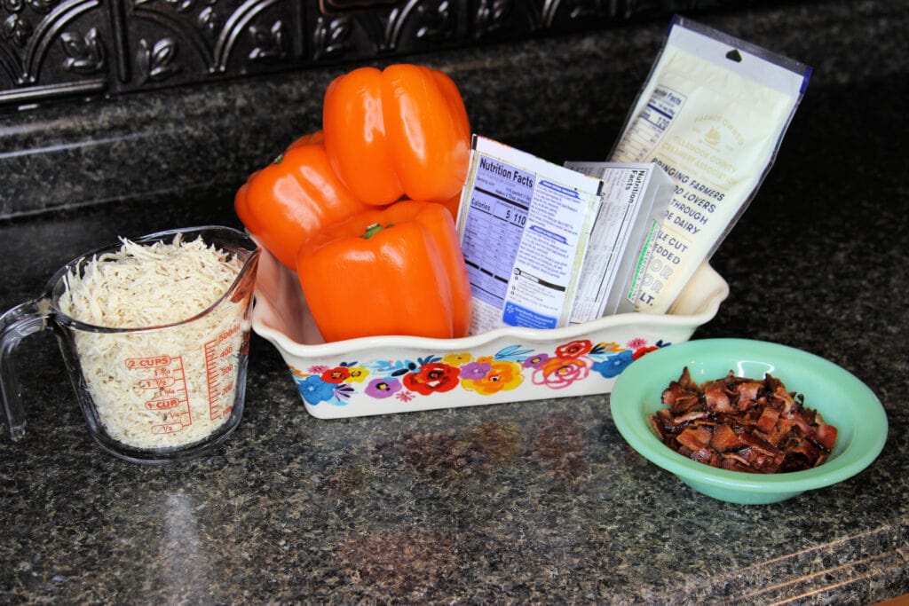 Chicken Bacon Ranch Stuffed Peppers Recipe Ingredients