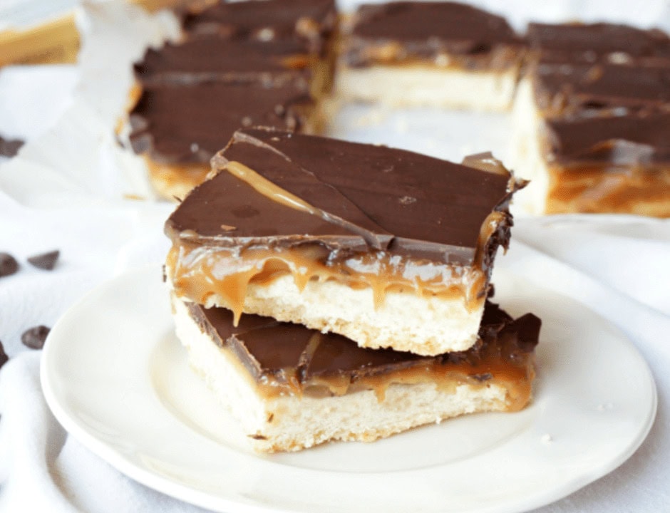 Chocolate Caramel Shortbread Bars