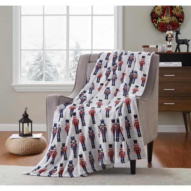 Kate Aurora Living Christmas Hypoallergenic Ultra Plush Throw Blanket Christmas Home Decor from Walmart