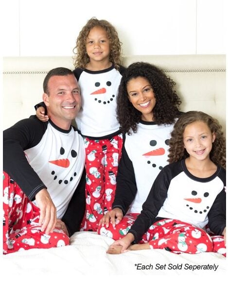 Snowman Fleece Pajama Sets Matching Christmas Pajamas from Walmart 