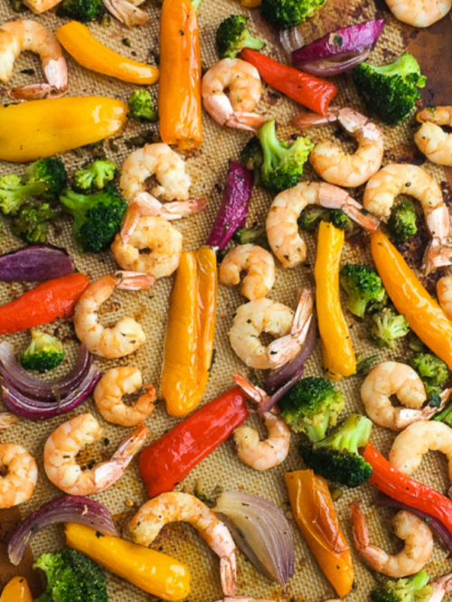 Roasted Shrimp & Vegetables Recipe Poster