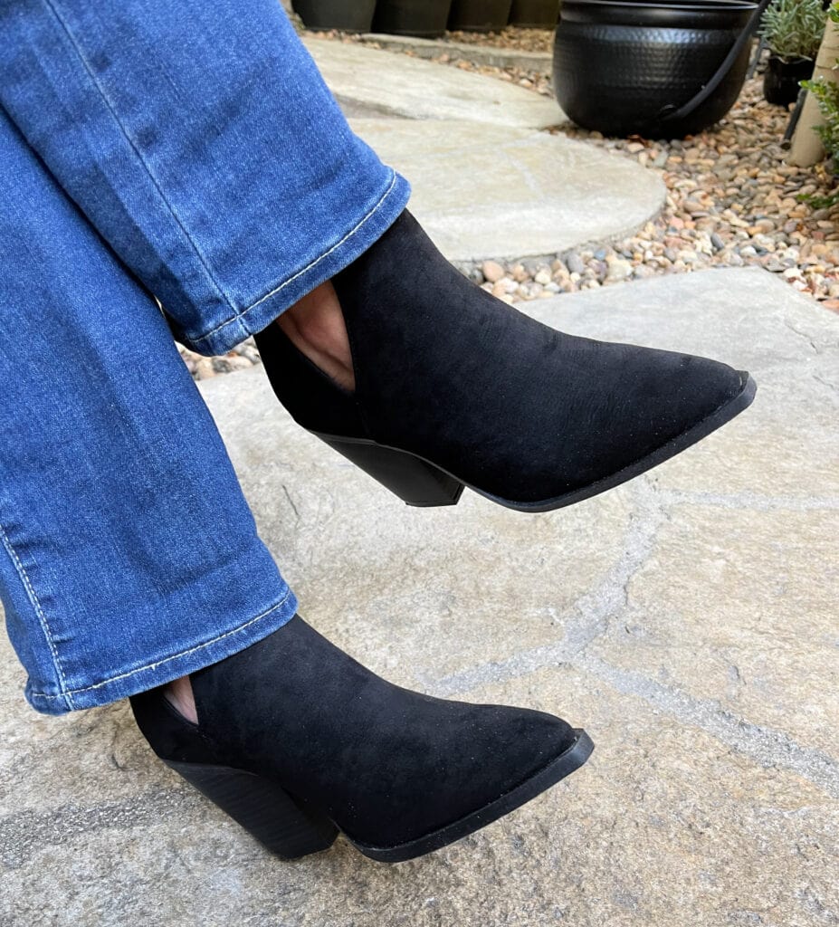 Pointed Toe Block Heel Bootie