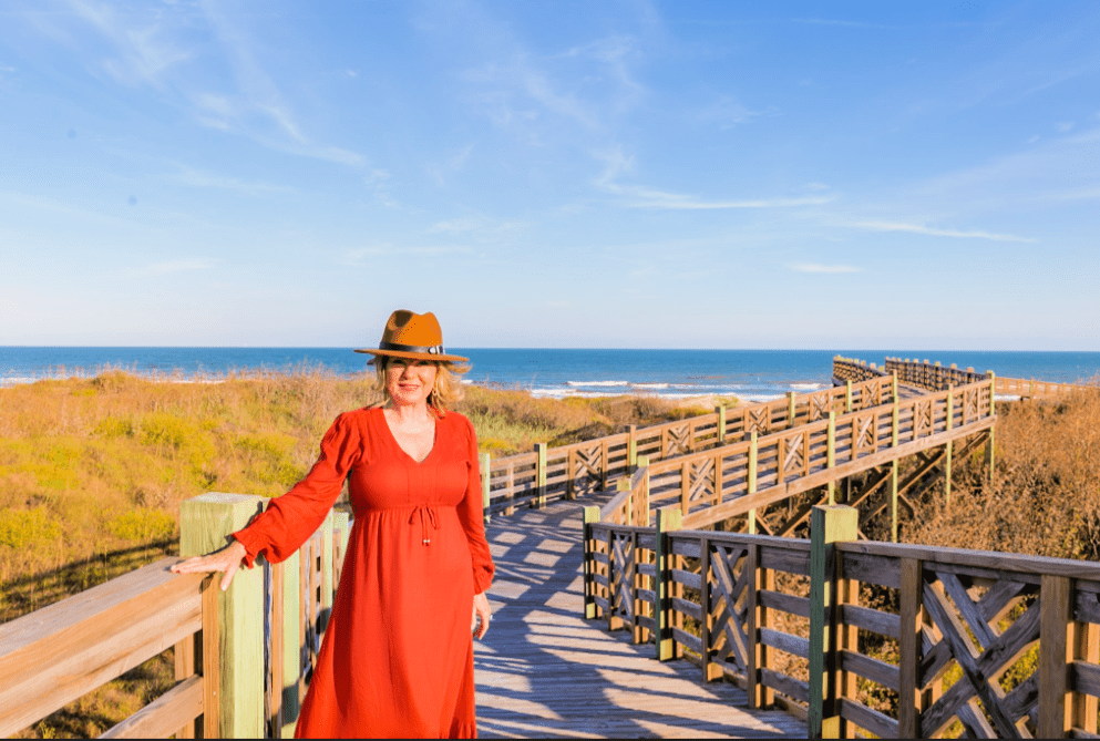 Lori Felix at Lively Beach boardwalk